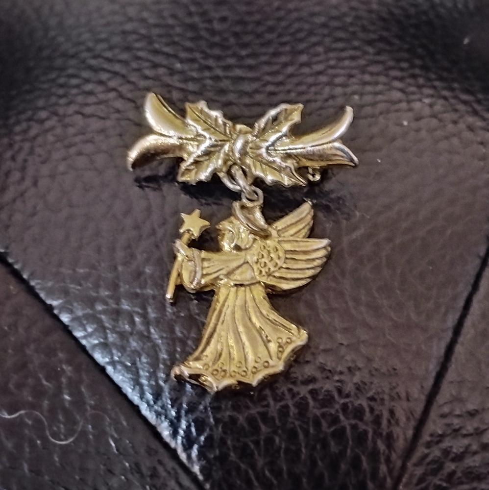 Gold Angel Brooch